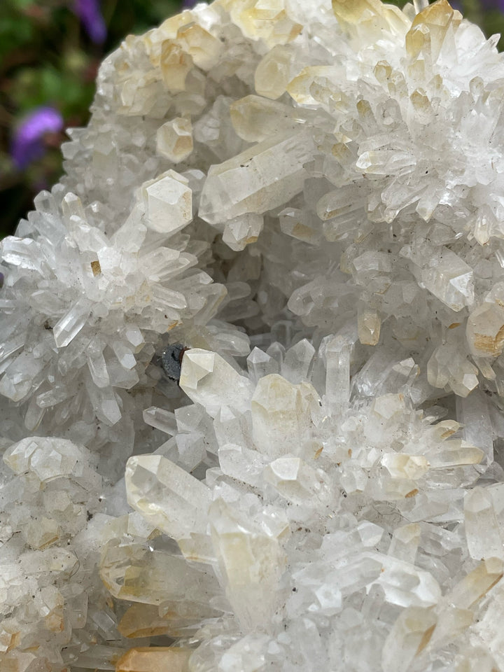 Quartz Chalcopyrite and Limonite Cluster Specimen