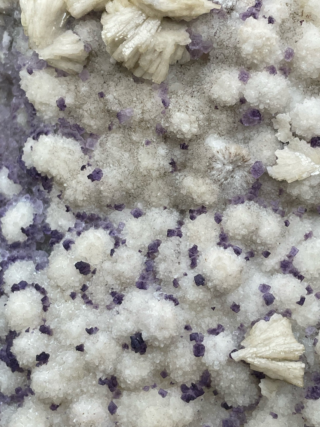 Rare Fluorite and Baryte Cluster Specimen from Qinglong Mine