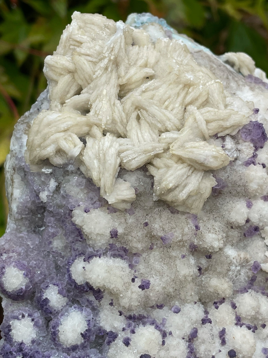 Rare Fluorite and Baryte Cluster Specimen from Qinglong Mine