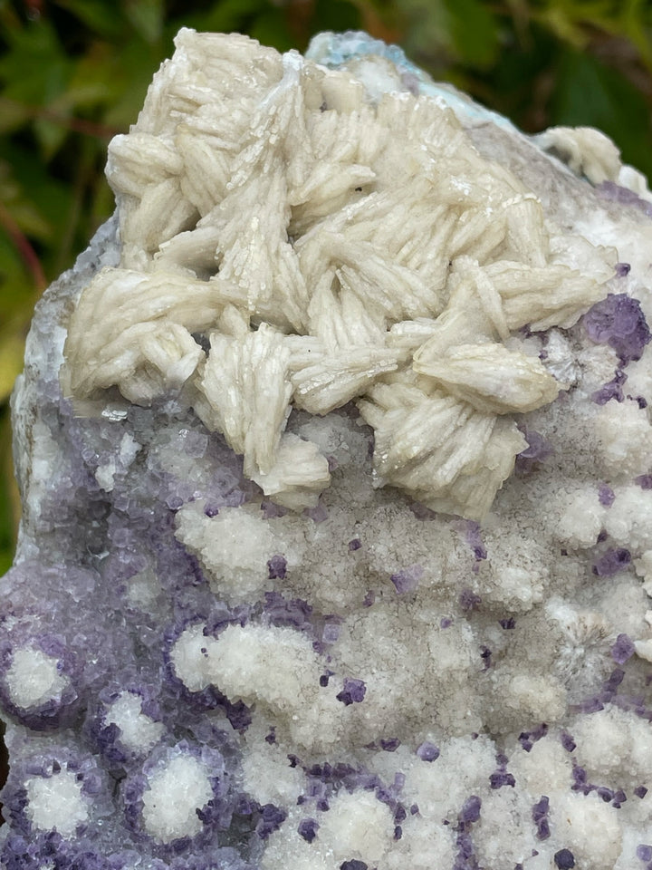 Rare Fluorite and Baryte Cluster Specimen from Qinglong Mine