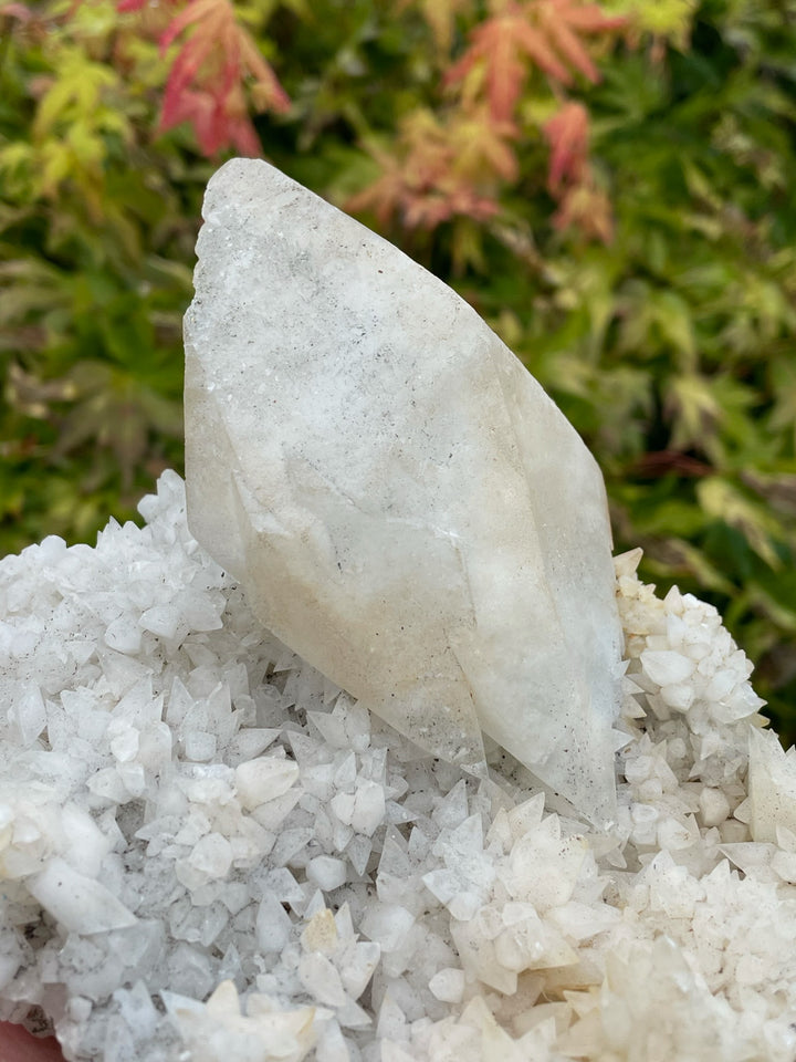 Calcite Quartz and Chalcopyrite Cluster Specimen