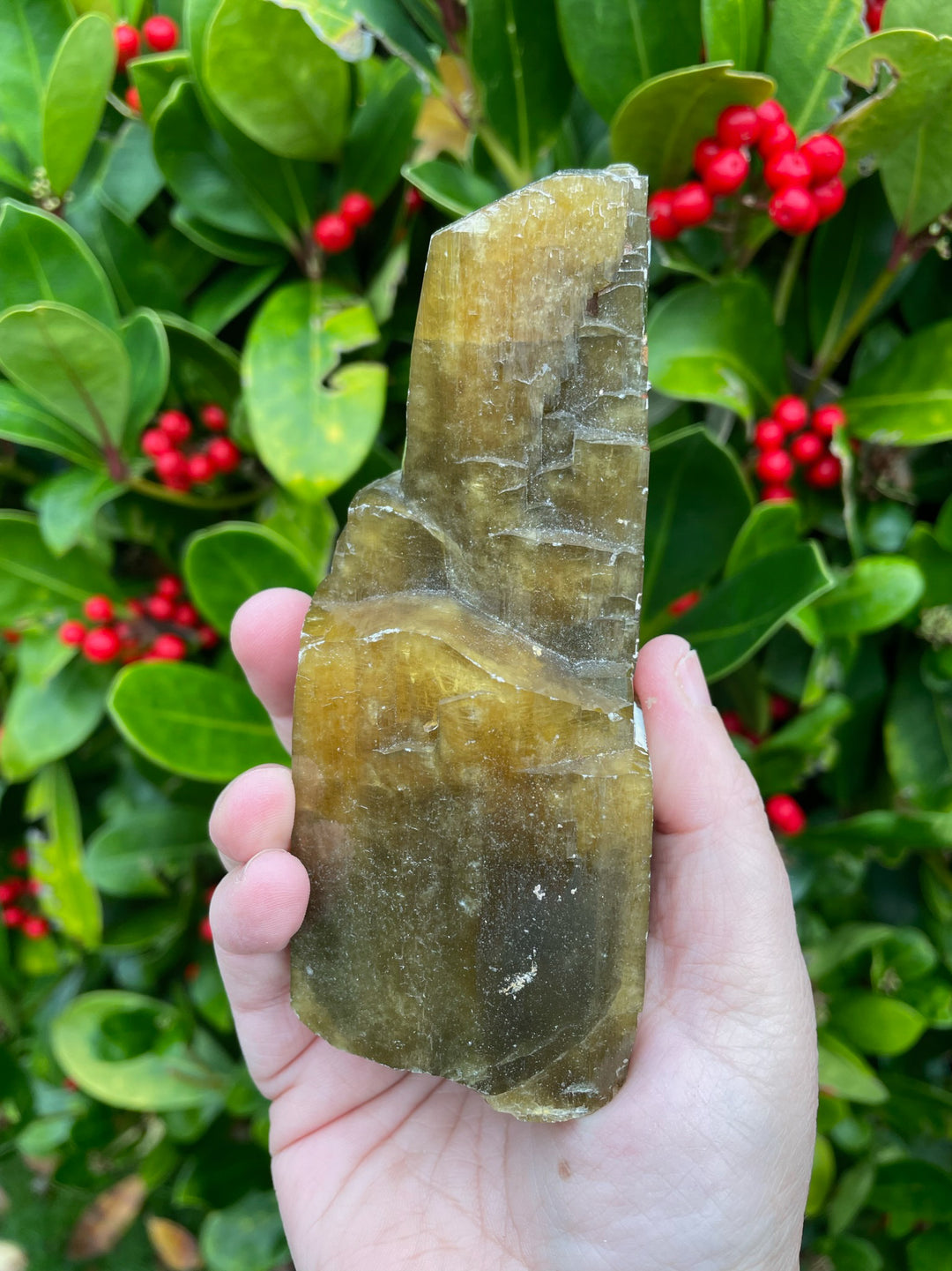 Large Tubular Yellow Barite Crystal Specimen
