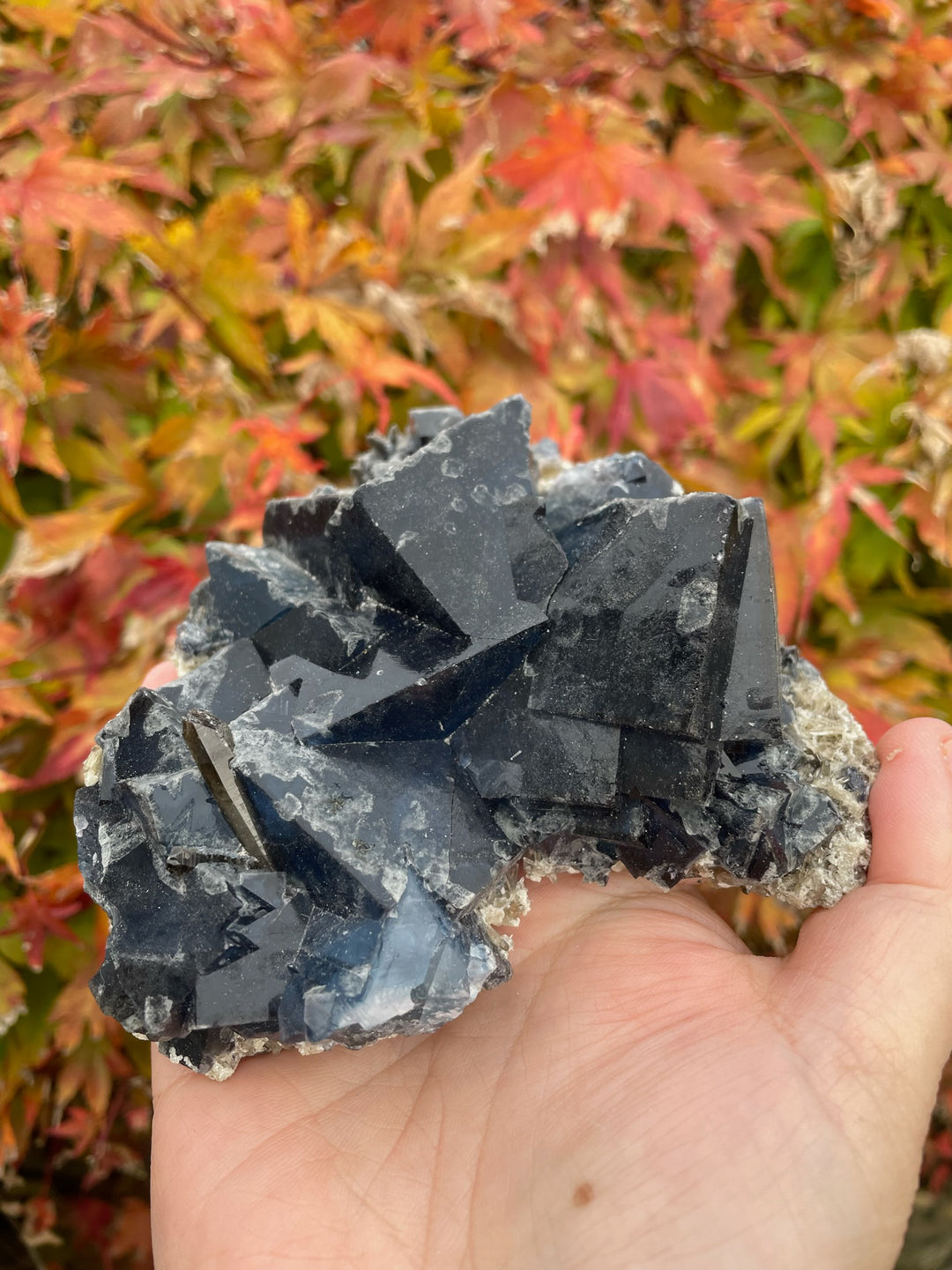 Rare Large Yaogangxian Blue Fluorite Cluster Crystal Specimen