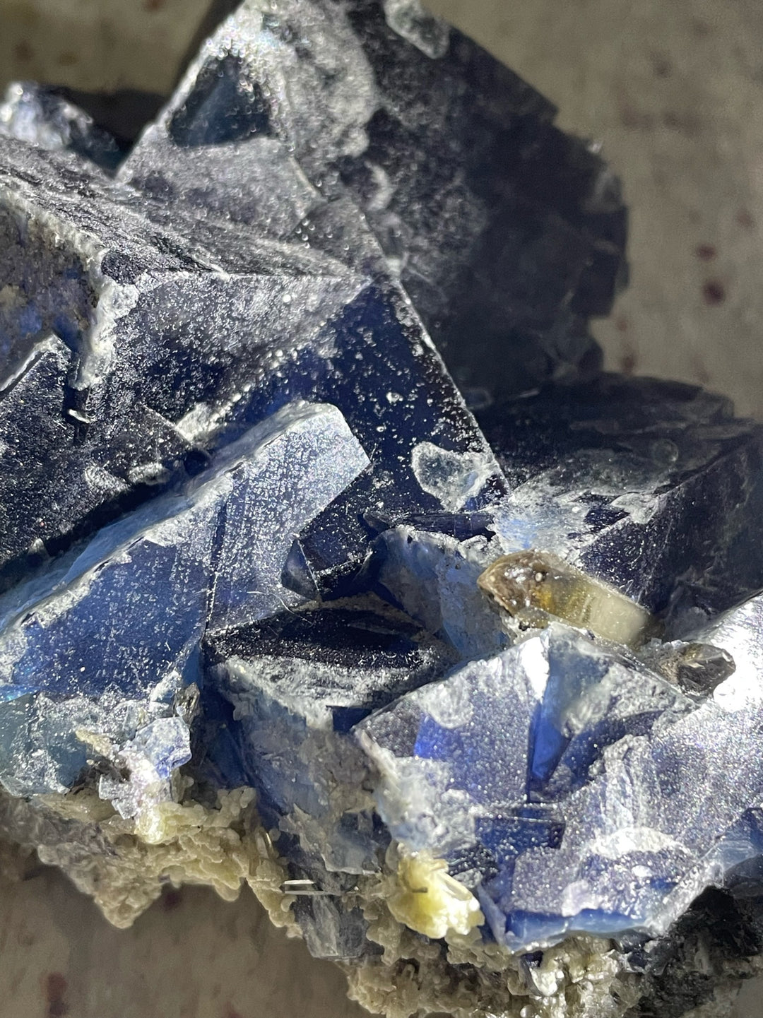 Rare Large Yaogangxian Blue Fluorite Cluster Crystal Specimen