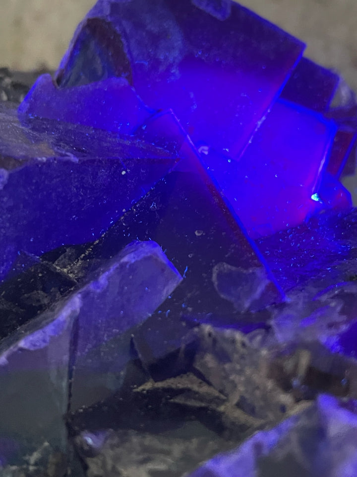 Rare Large Yaogangxian Blue Fluorite Cluster Crystal Specimen
