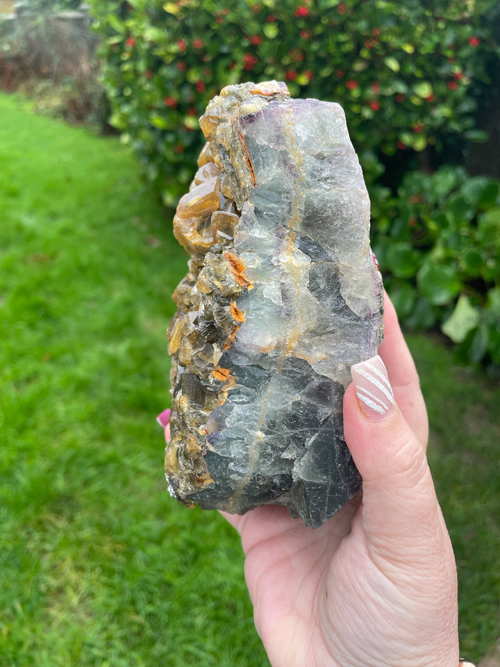 Large Barite, Pyrite and Fluorite Crystal Specimen