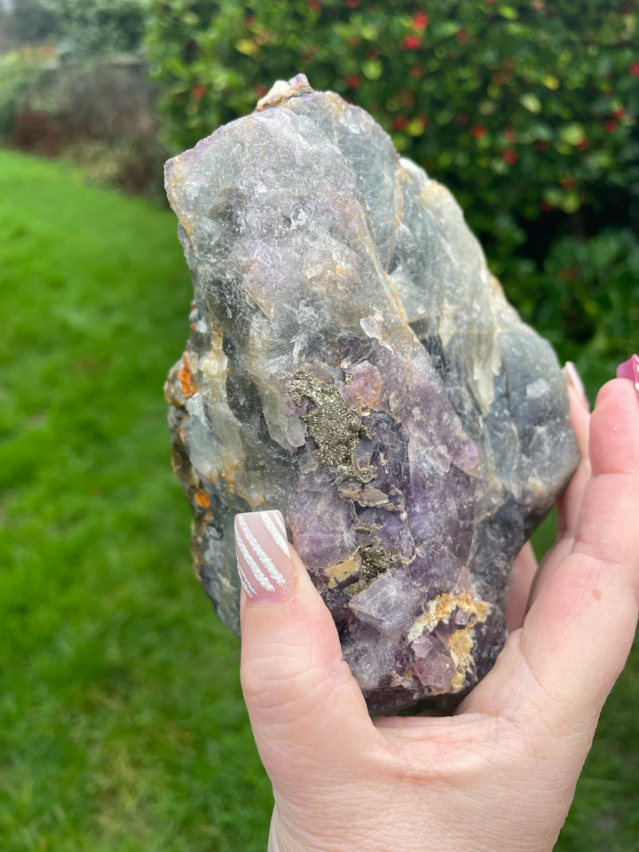 Large Barite, Pyrite and Fluorite Crystal Specimen