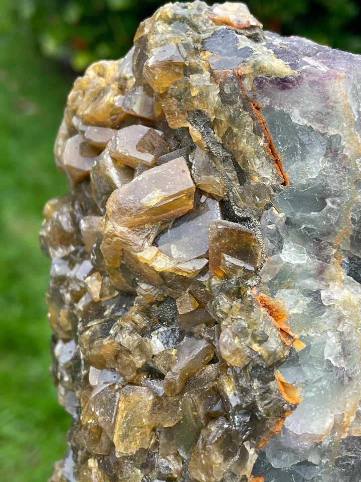 Large Barite, Pyrite and Fluorite Crystal Specimen