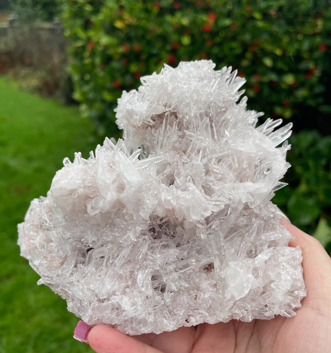 Clear Needle Quartz Cluster Crystal Specimen