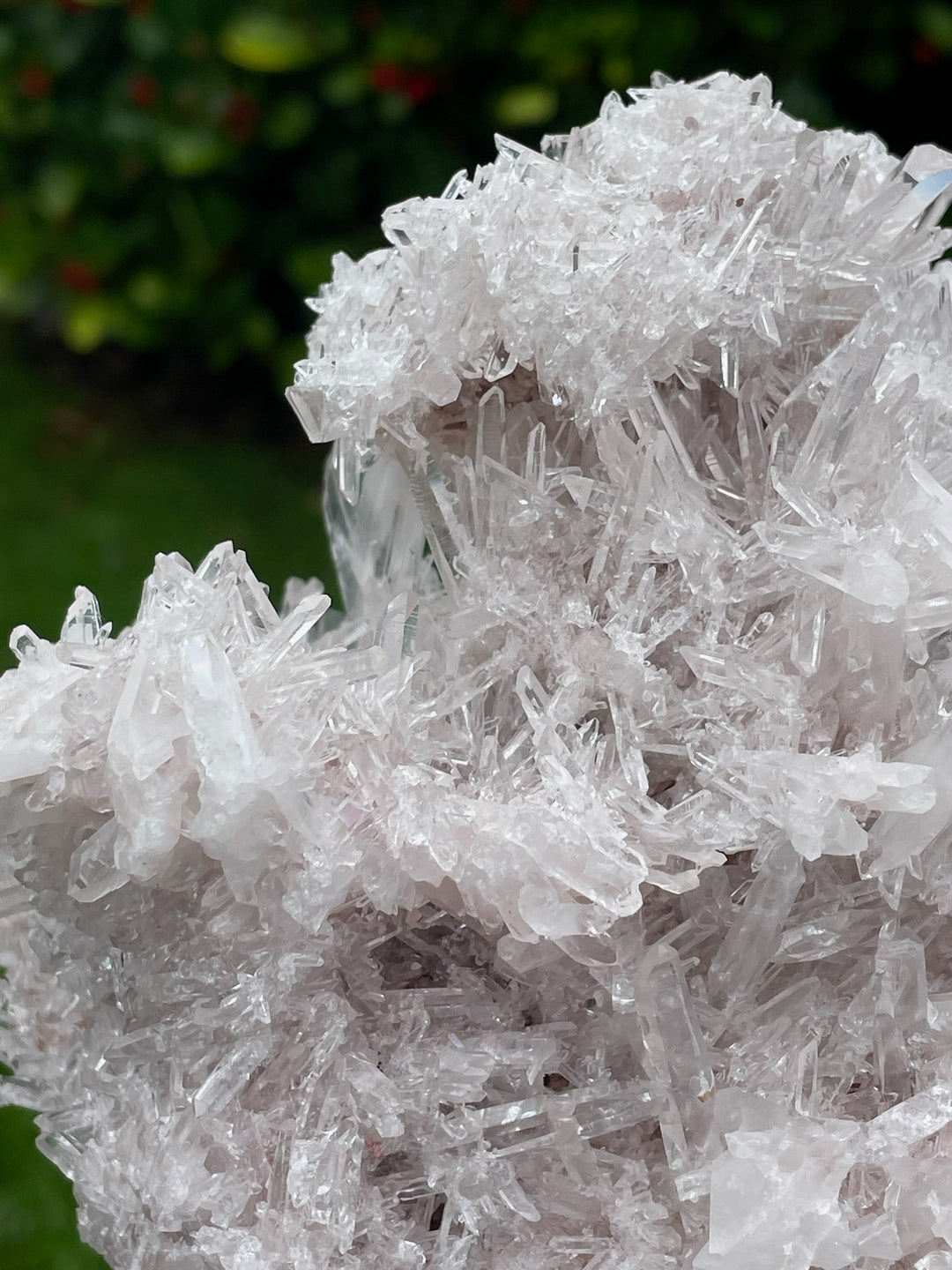Clear Needle Quartz Cluster Crystal Specimen