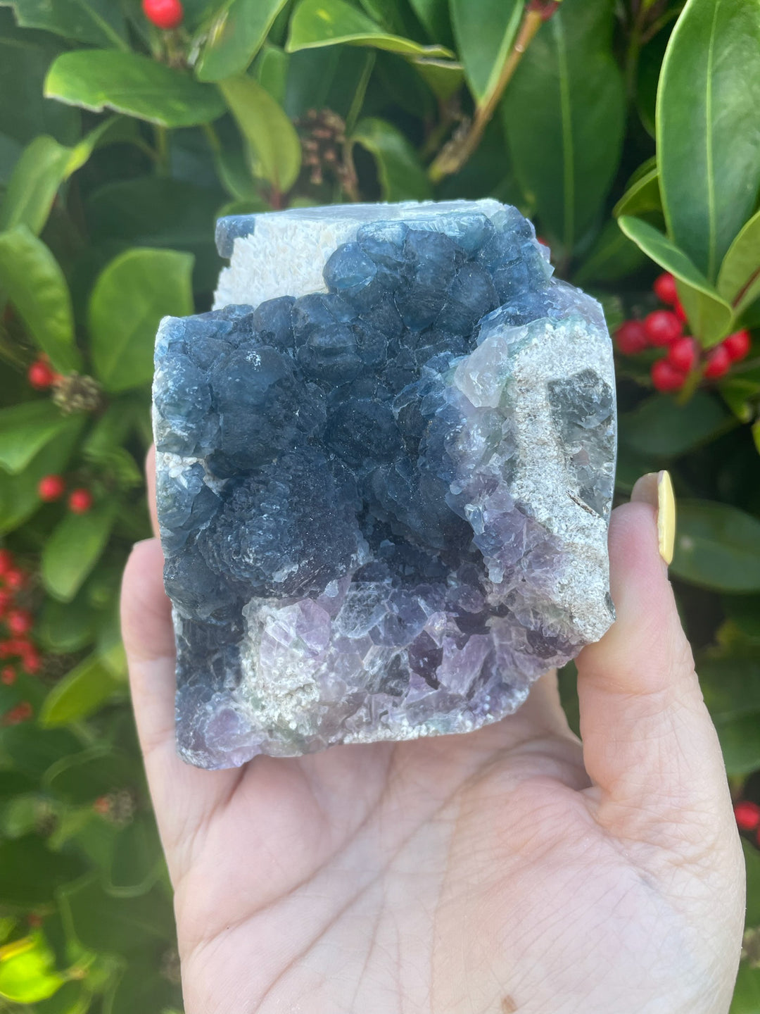 Purple and Blue Fluorite Specimen