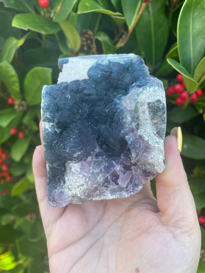 Purple and Blue Fluorite Specimen