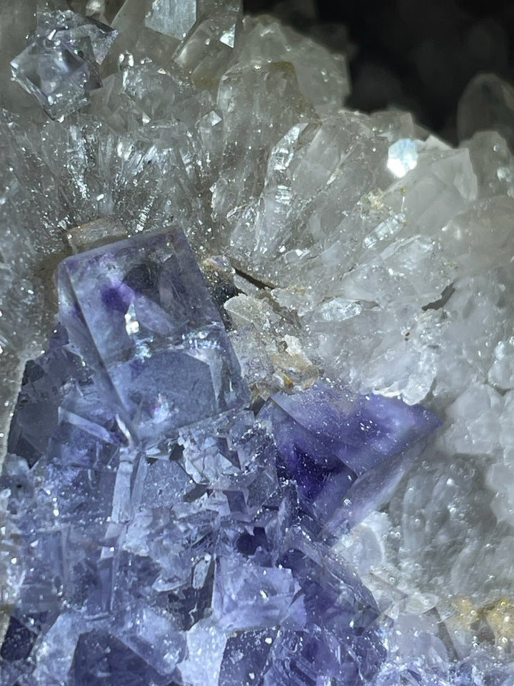 Porcelain Fluorite with Quartz Specimen