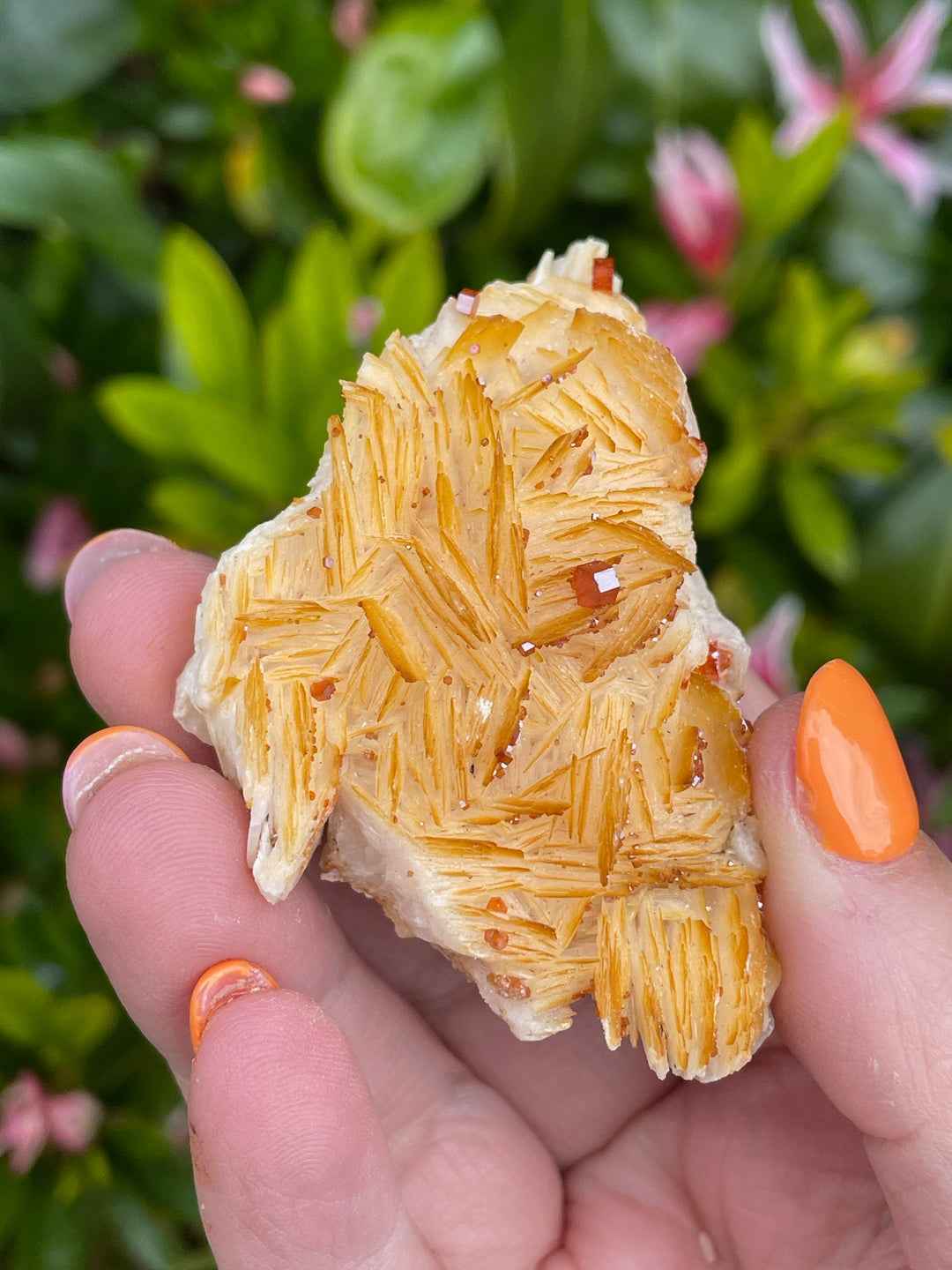 Vanadinite on Barite Specimen