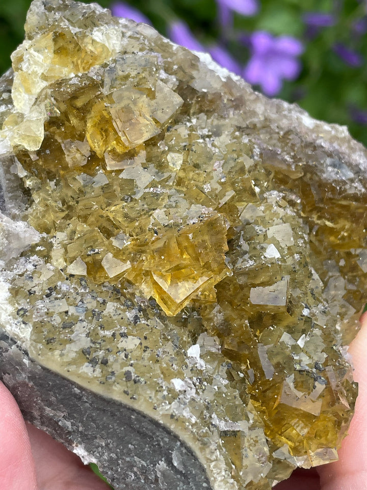 Large Yellow Fluorite Specimen from Asturias, Spain