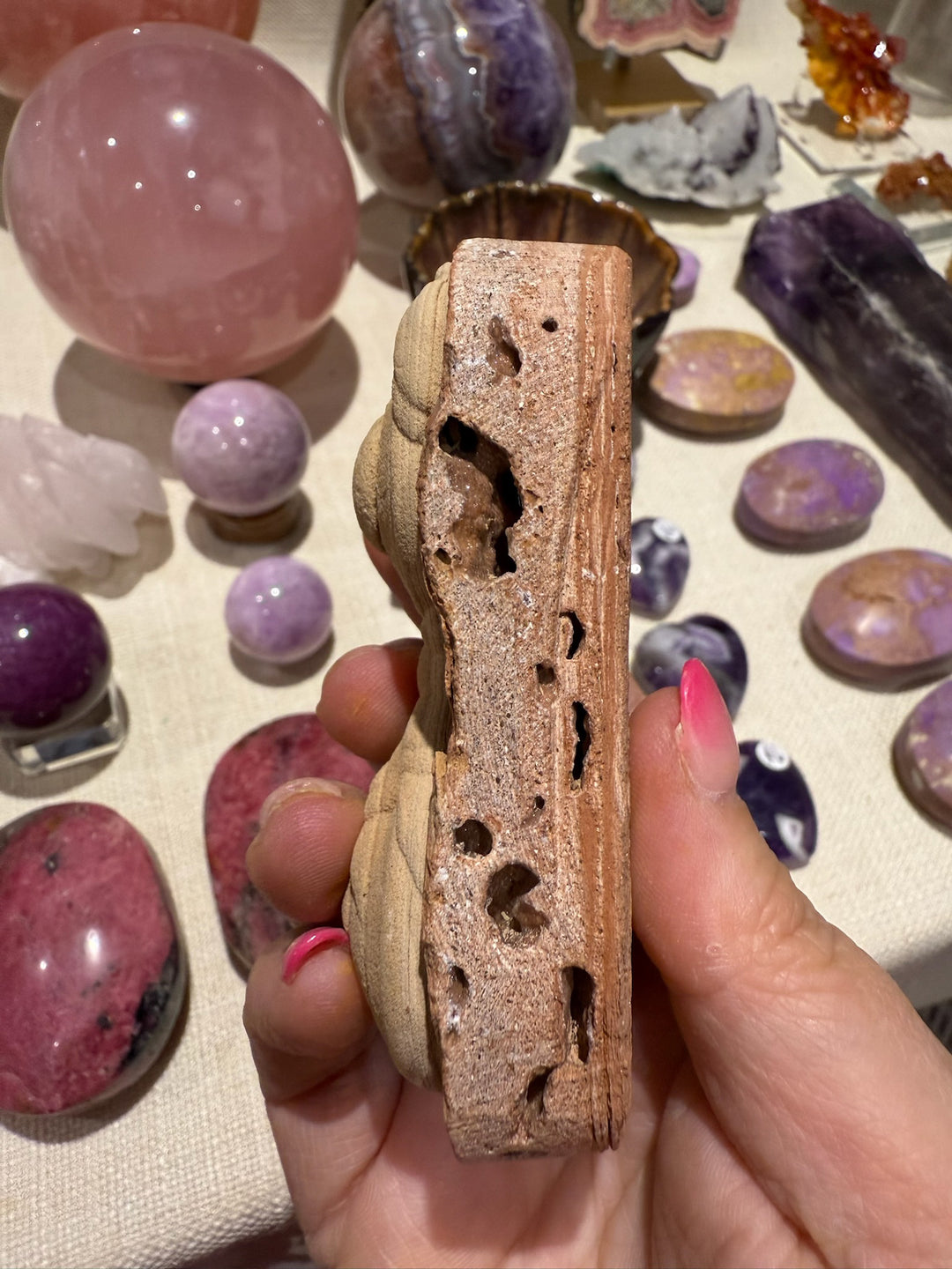 Unusual Calcite and Sandstone Specimen from Wenshan