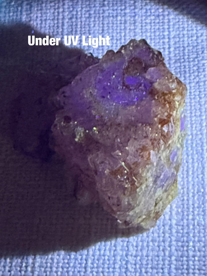 Selenite on Fluorite Specimen UV Reactive