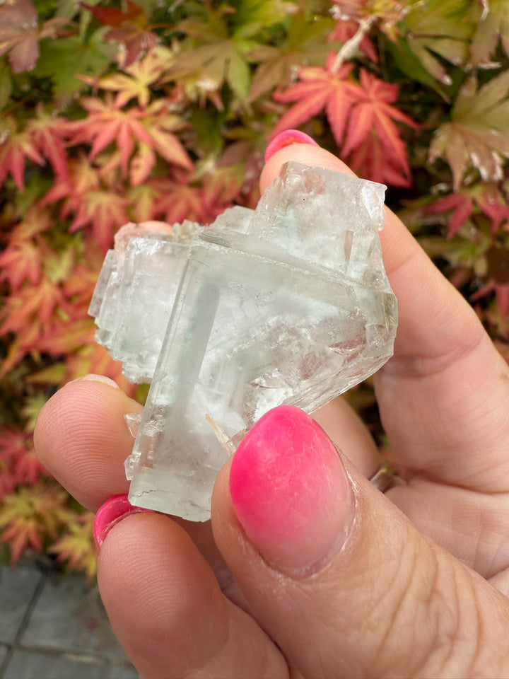 Clear Mint Fluorite with Zoning from Xianghualing