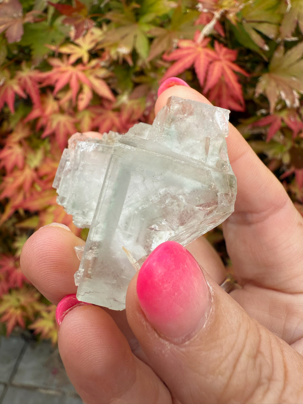 Clear Mint Fluorite with Zoning from Xianghualing
