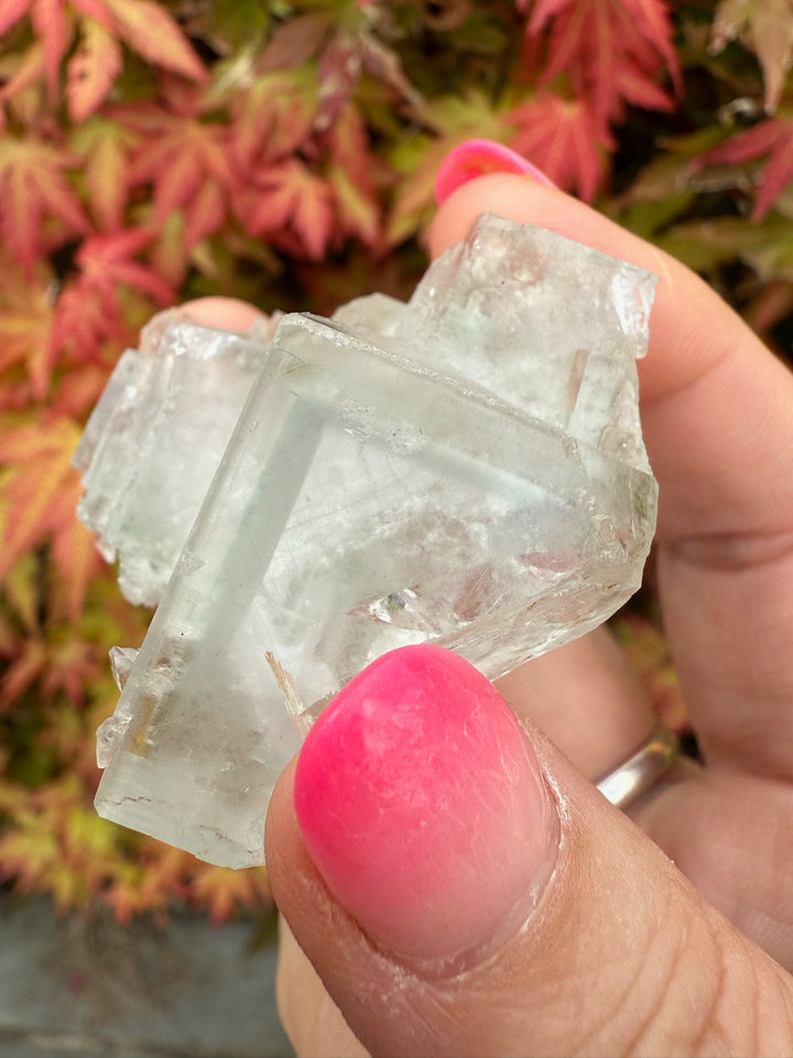 Clear Mint Fluorite with Zoning from Xianghualing