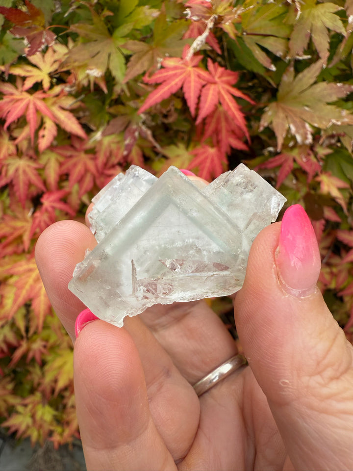 Clear Mint Fluorite with Zoning from Xianghualing