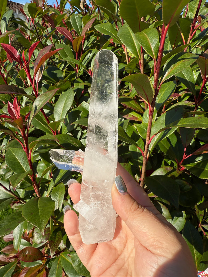 Clear Quartz Natural Wand with Key Specimen