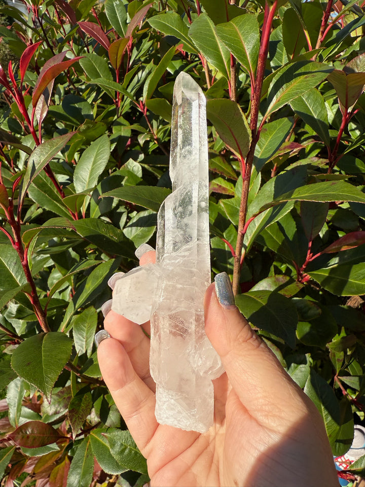 Clear Quartz Natural Wand with Key Specimen