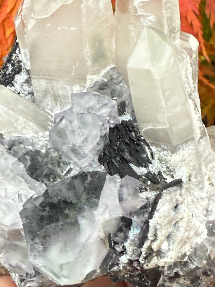 Quartz Specular Hematite and Yaogangxian Fluorite Specimen