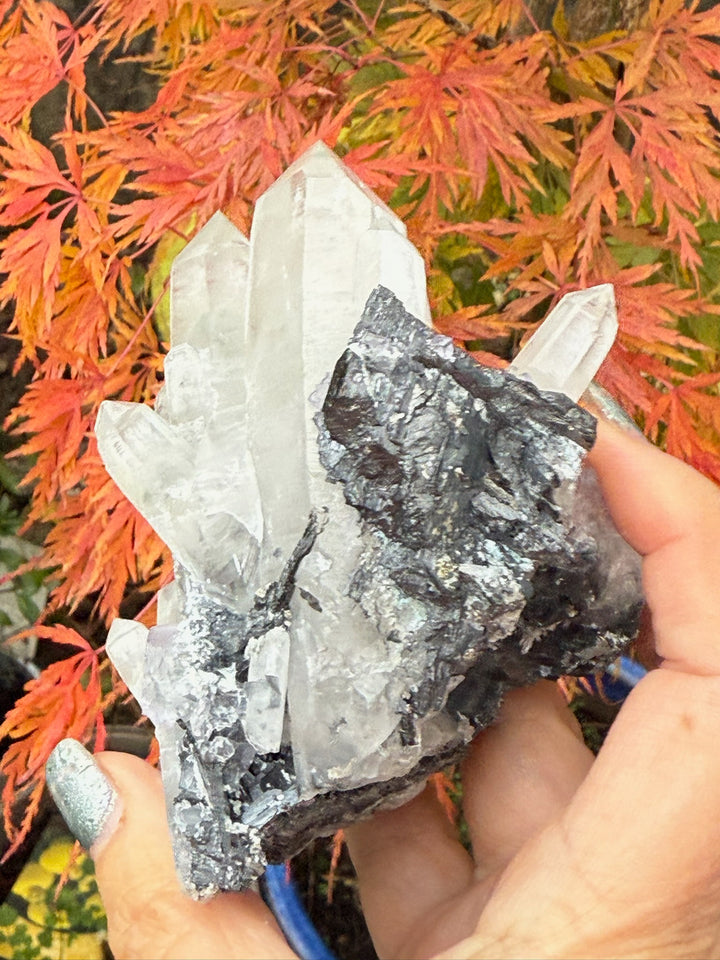 Quartz Specular Hematite and Yaogangxian Fluorite Specimen