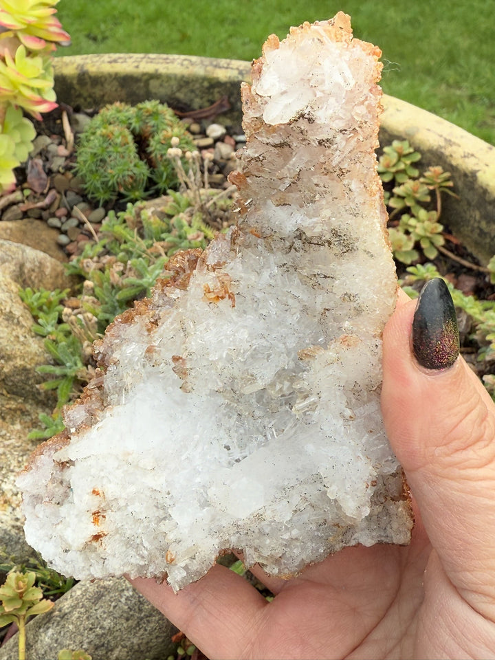 Large Sparkly Apophylite on Quartz Specimen