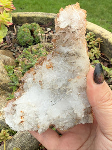 Large Sparkly Apophylite on Quartz Specimen