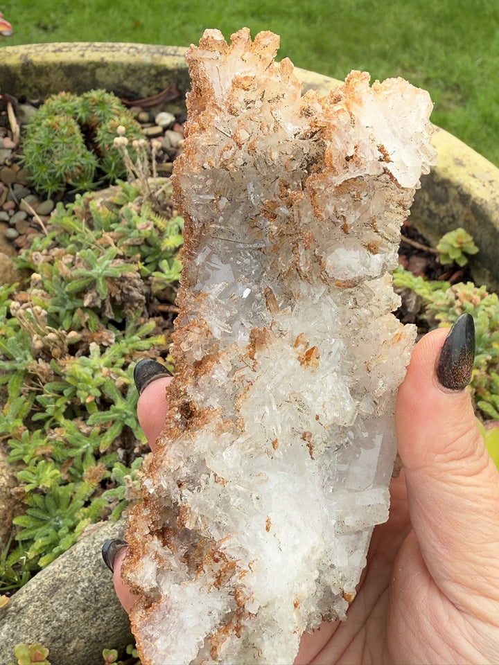 Large Sparkly Apophylite on Quartz Specimen