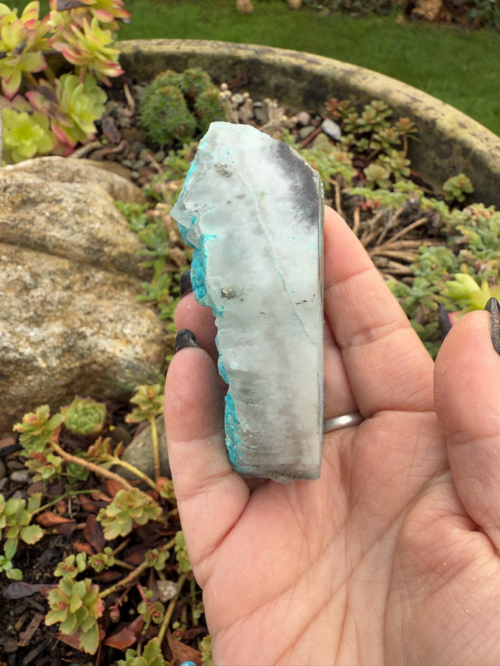 Chrysocolla on Quartz Specimen