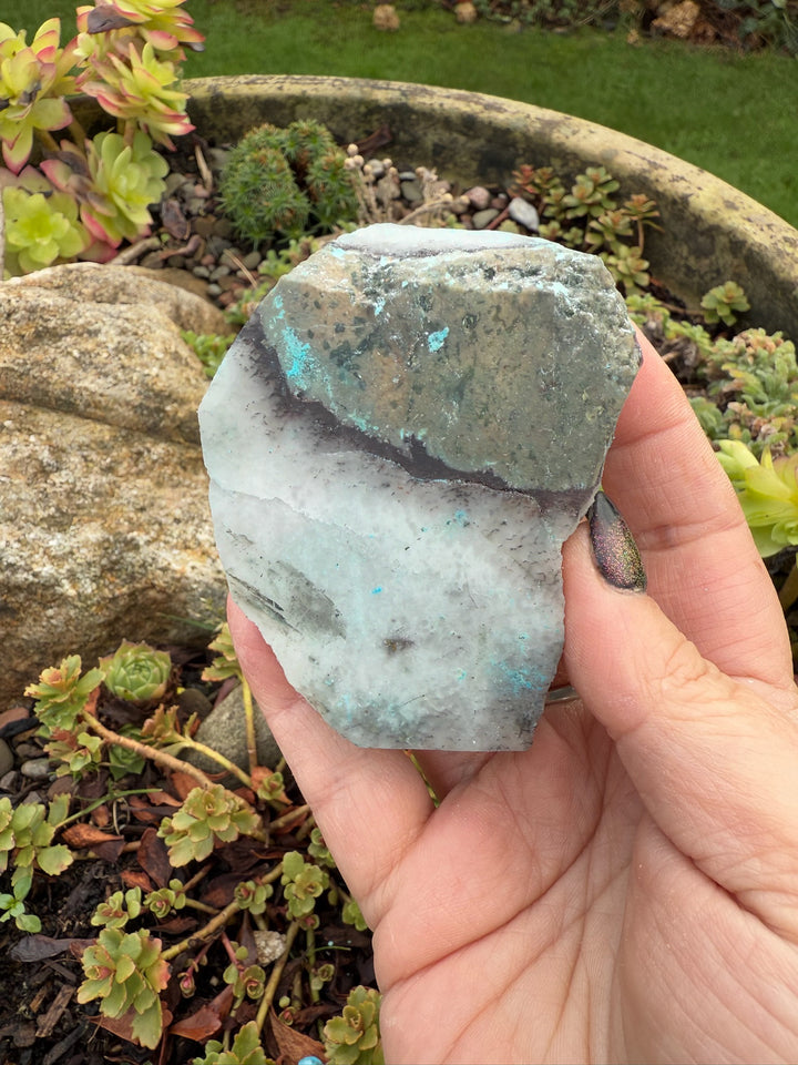 Chrysocolla on Quartz Specimen