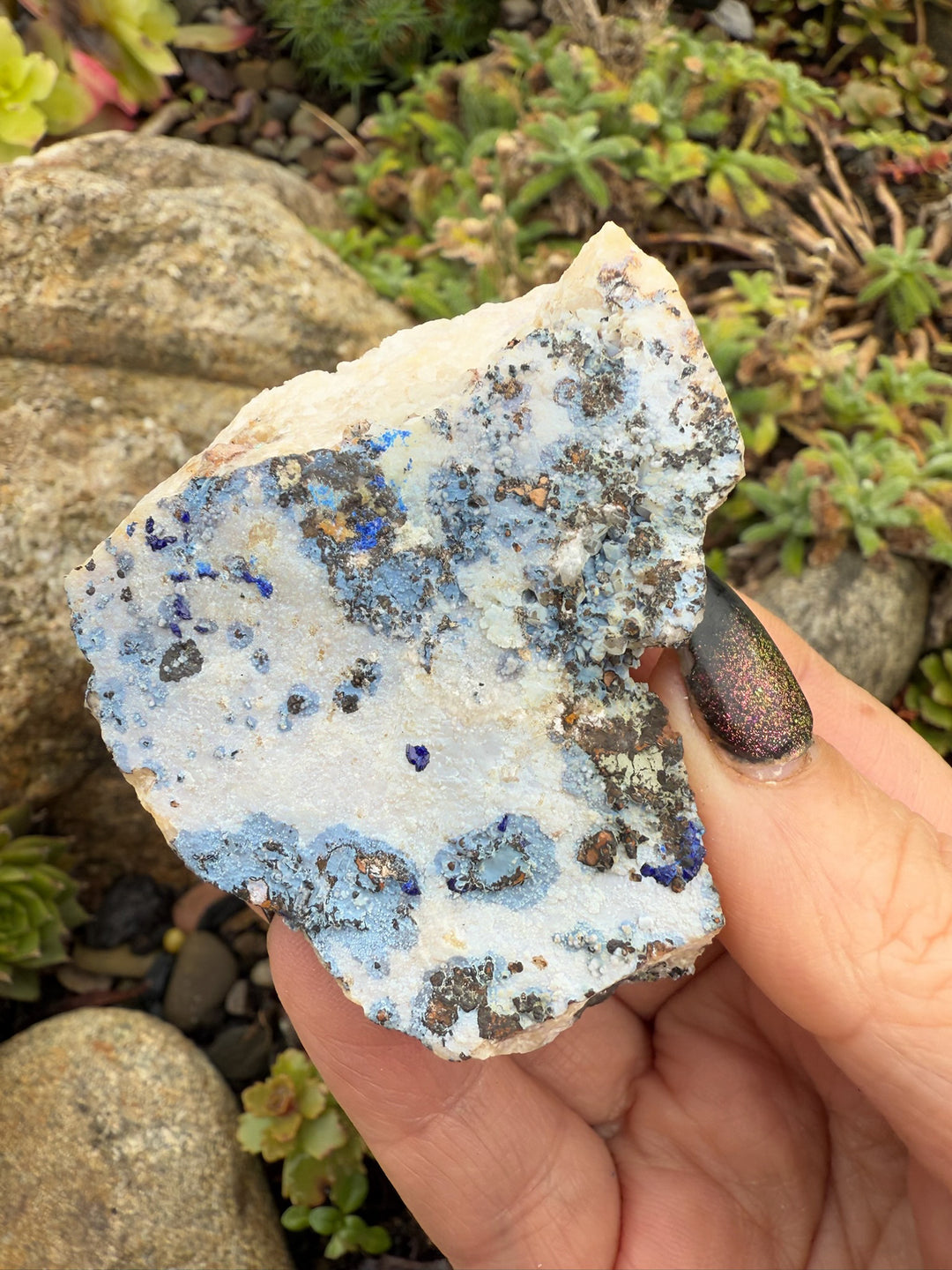 Bisbeeite with Azurite on Quartz Specimen from Mexico