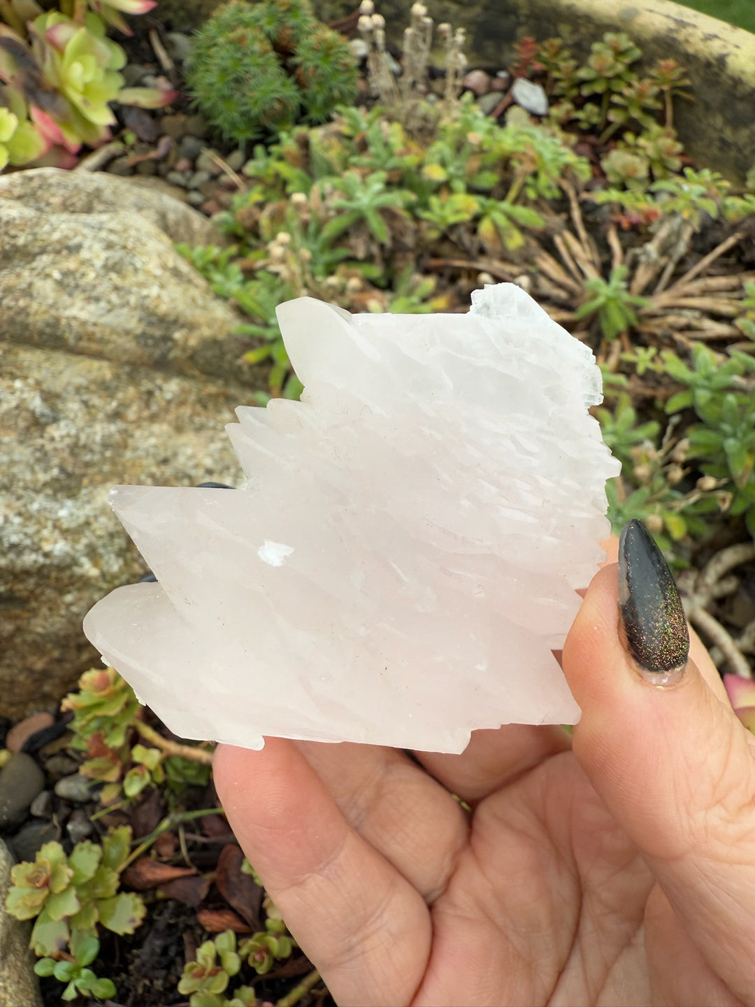 UV Reactive Pink Pagoda Calcite Specimen