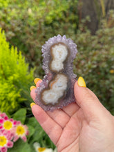 Load image into Gallery viewer, Amethyst Stalactite Slice Specimen
