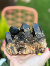 Load image into Gallery viewer, Large Smoky Quartz Cluster with Hematite Specimen
