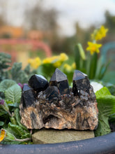 Load image into Gallery viewer, Large Smoky Quartz Cluster with Hematite Specimen
