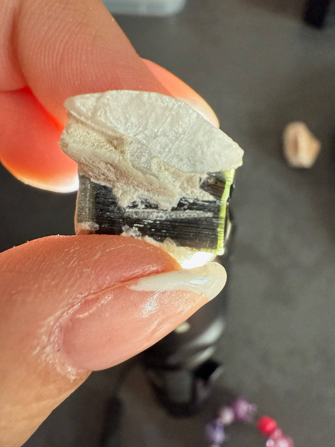 Twin Terminated Green Tourmaline Specimen