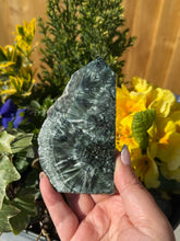 Load image into Gallery viewer, Polished Stalactite Seraphinite Tower Specimen
