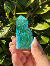 Load image into Gallery viewer, Malachite and Chrysocolla Rough and Polished Tower
