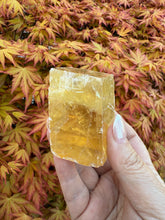 Load image into Gallery viewer, Natural Honey Calcite Rhomboid Specimen
