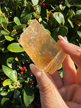 Load image into Gallery viewer, Natural Honey Calcite Rhomboid Specimen

