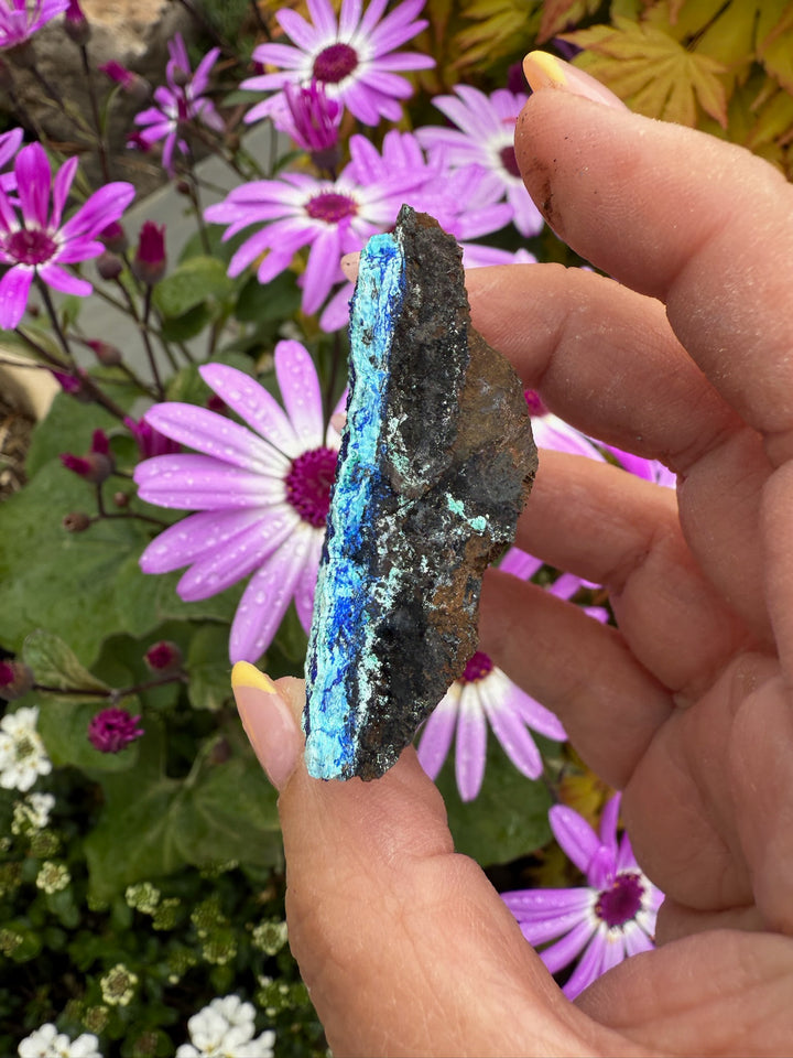 Vibrant Azurite and Gibbsite Specimen