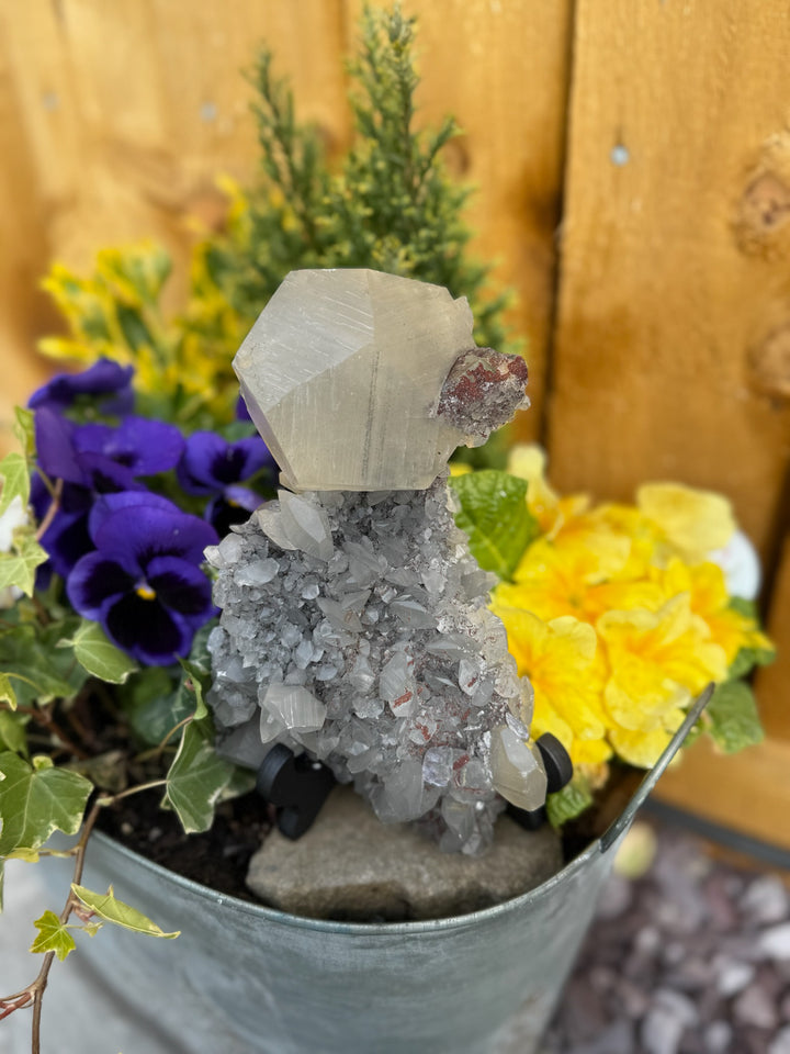 Incredible UV Benz Calcite with Fluorite Pyrite and Quartz Specimen