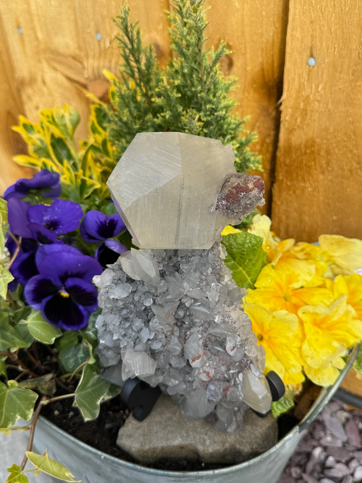 Incredible UV Benz Calcite with Fluorite Pyrite and Quartz Specimen