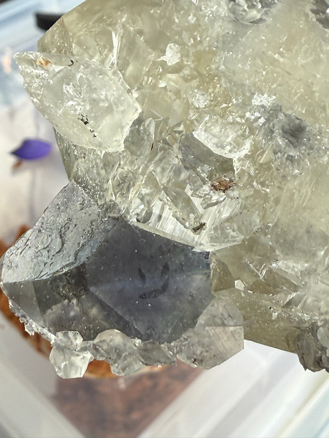 Incredible UV Benz Calcite with Fluorite Pyrite and Quartz Specimen