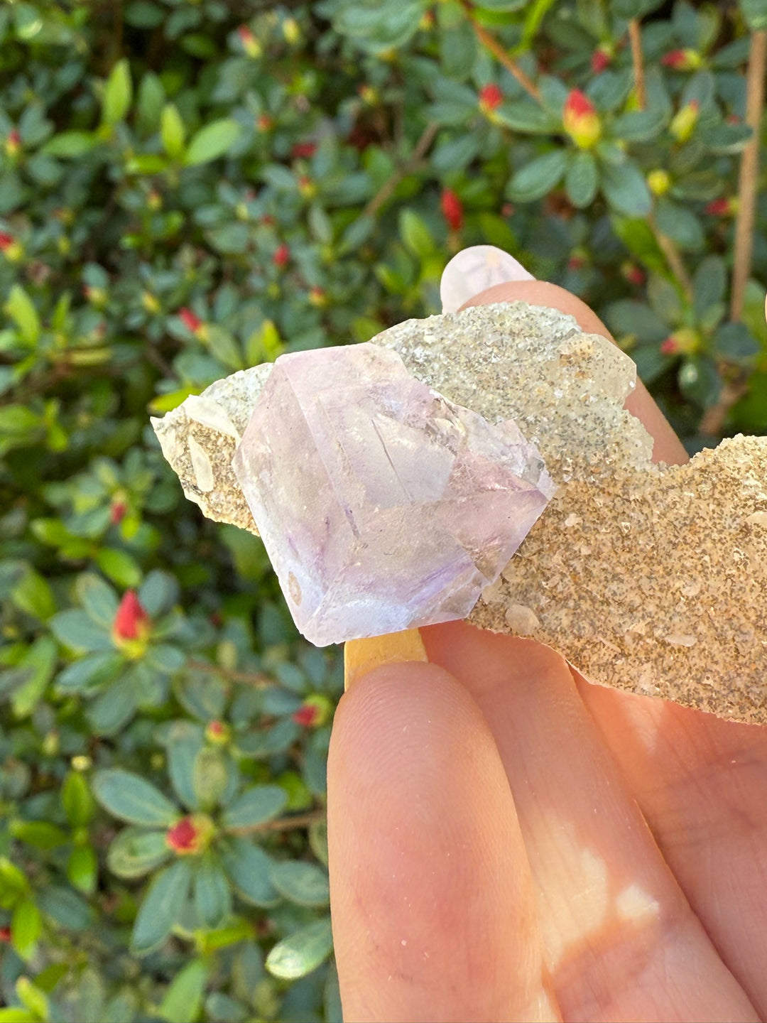 Yaogangxian Fluorite on Quartz Specimen with Calcite