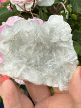 Load image into Gallery viewer, White Calcite Cluster Specimen with Pyrite Dusting
